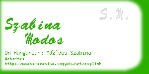 szabina modos business card